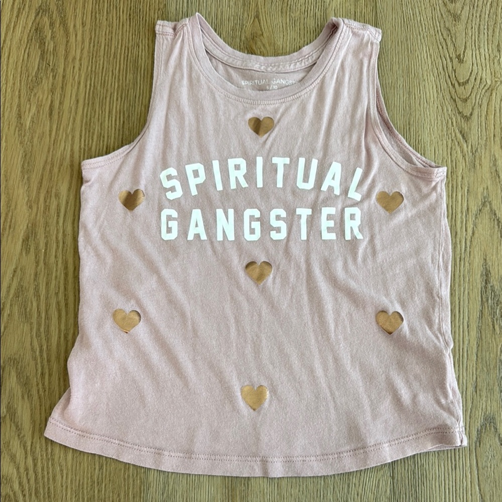 Spiritual Gangster Pink Tank Top girls size 10